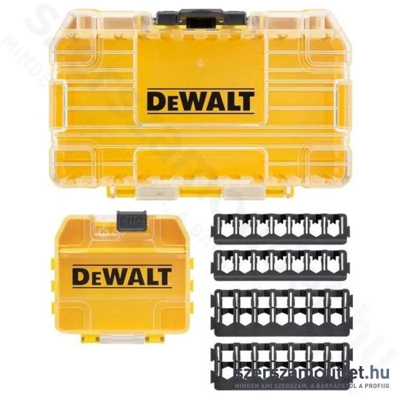 DEWALT Kis TOUGHCASE tároló (üres) bittartóval és 1db tárolóhellyel (DT70801-QZ)