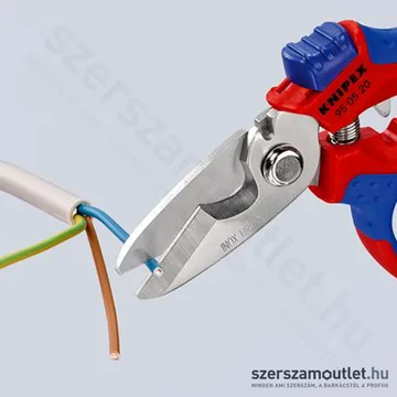 KNIPEX Ferde villanyszerelő olló 160mm (95 05 20 SB)