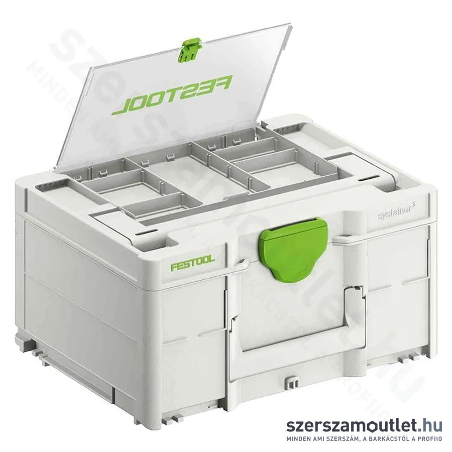 FESTOOL SYSTAINER SYS3 DF M 187 műanyag láda fedélfiókkal