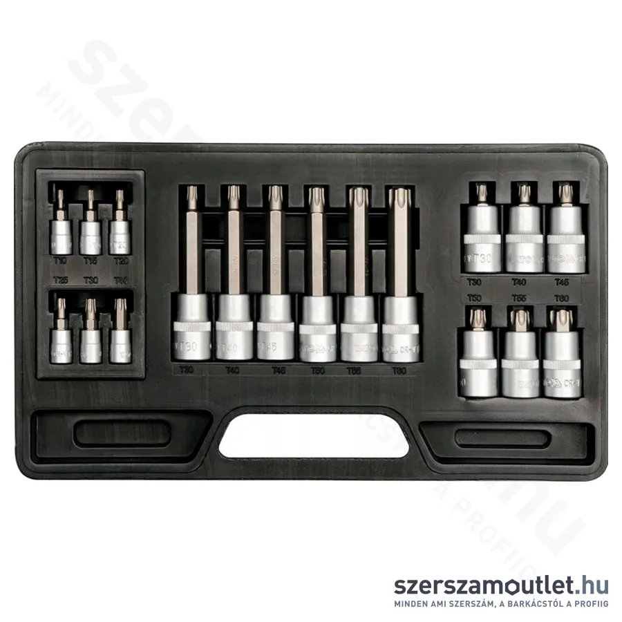 YATO Bit dugókulcs készlet 18 részes Torx 1/4