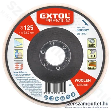 EXTOL Polír korong 125x15mm