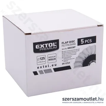 EXTOL Lamellás polírkorong 125x22mm