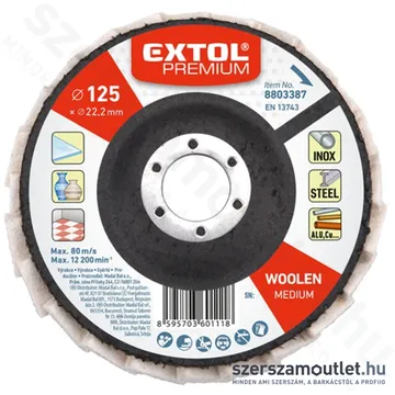 EXTOL Lamellás polírkorong 125x22mm
