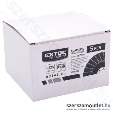 EXTOL Lamellás csiszolótárcsa 125x22mm P320