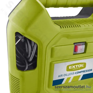 EXTOL EXTOL olajmentes légkompresszor, 1100W, 8 bar, beszívott levegő: 180l/min
