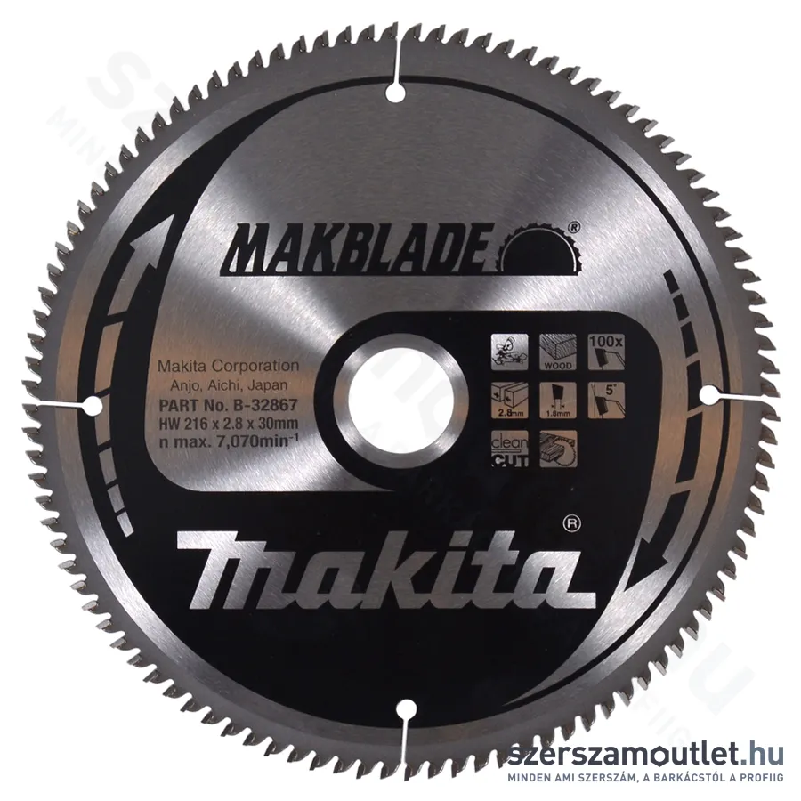MAKITA MAKBLADE Körfűrésztárcsa 216x30x100T (B-32867)