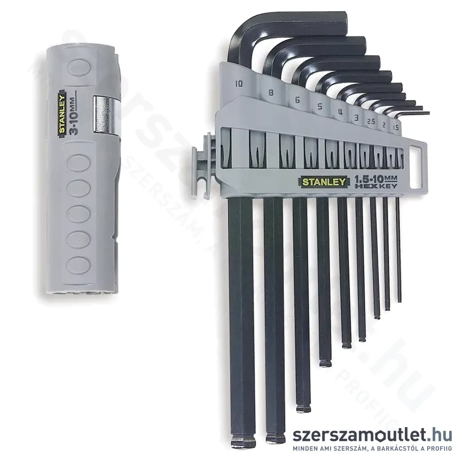 STANLEY Imbuszkulcs készlet T+L nyéllel 1,5-10mm 9db-os (0-89-904)
