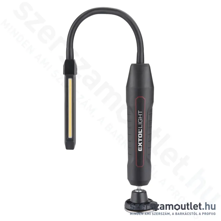 EXTOL LED munkalámpa flexibilis szárral, USB tölthető (500lm)