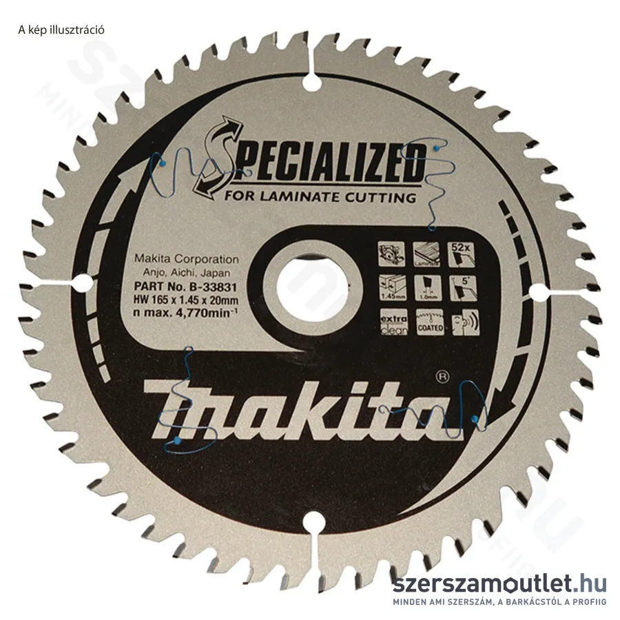 MAKITA SPECIALIZED Laminált Körfűrésztárcsa 260x30mm Z84