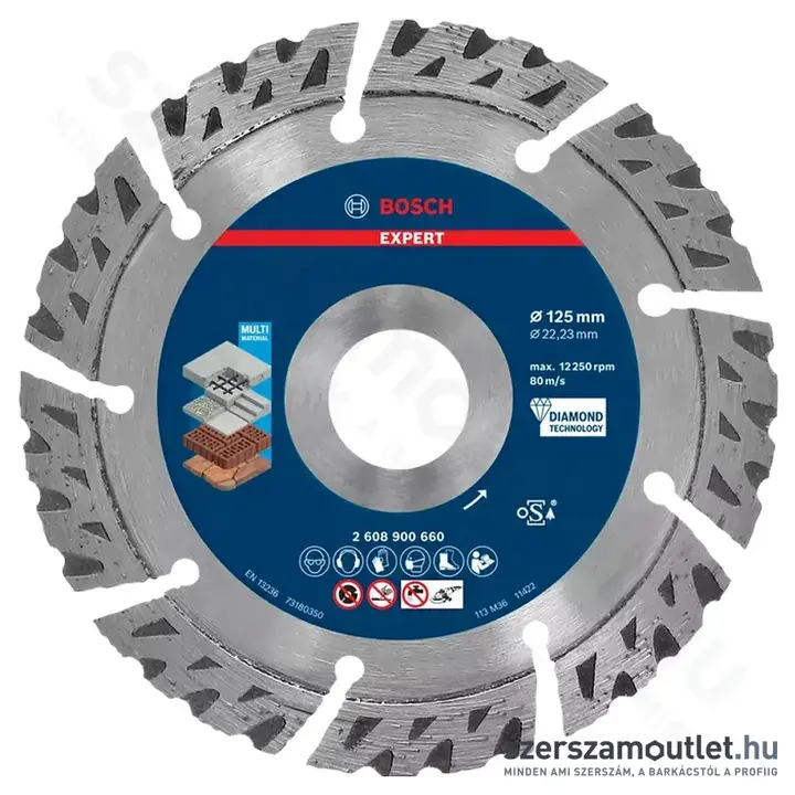 BOSCH EXPERT Universal gyémánt vágótárcsa 125x2,2x22,23mm (1db)