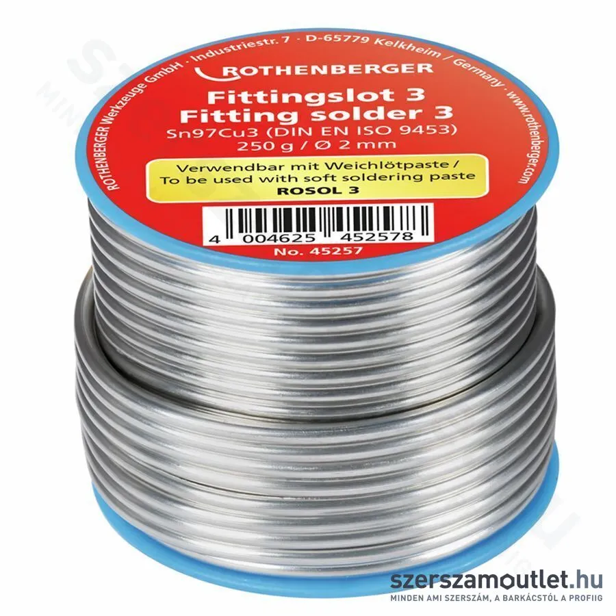 ROTHENBERGER forrasztó ón 2mm/250gr.