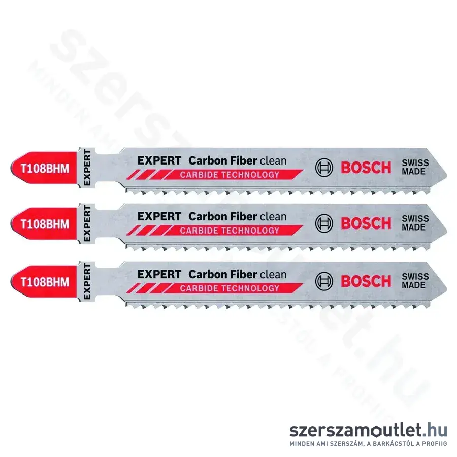 BOSCH EXPERT Carbon Fiber Clean T 108 BHM szúrófűrészlapok 92/2,2mm [3db/csomag] (2608900565)