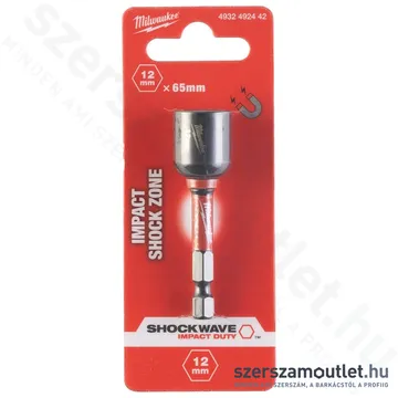 MILWAUKEE SHOCKWAVE™ Bitbefogású mágneses dugókulcs HEX12x65mm (4932492442)
