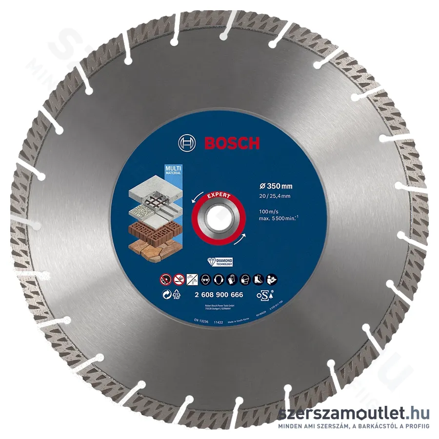 BOSCH EXPERT MultiMaterial vágótárcsa 350x3,3x20/25,4mm (2608900666)