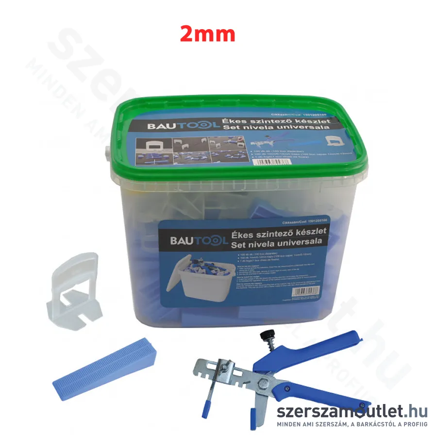 BAUTOOL Ékes szintező készlet 2mm