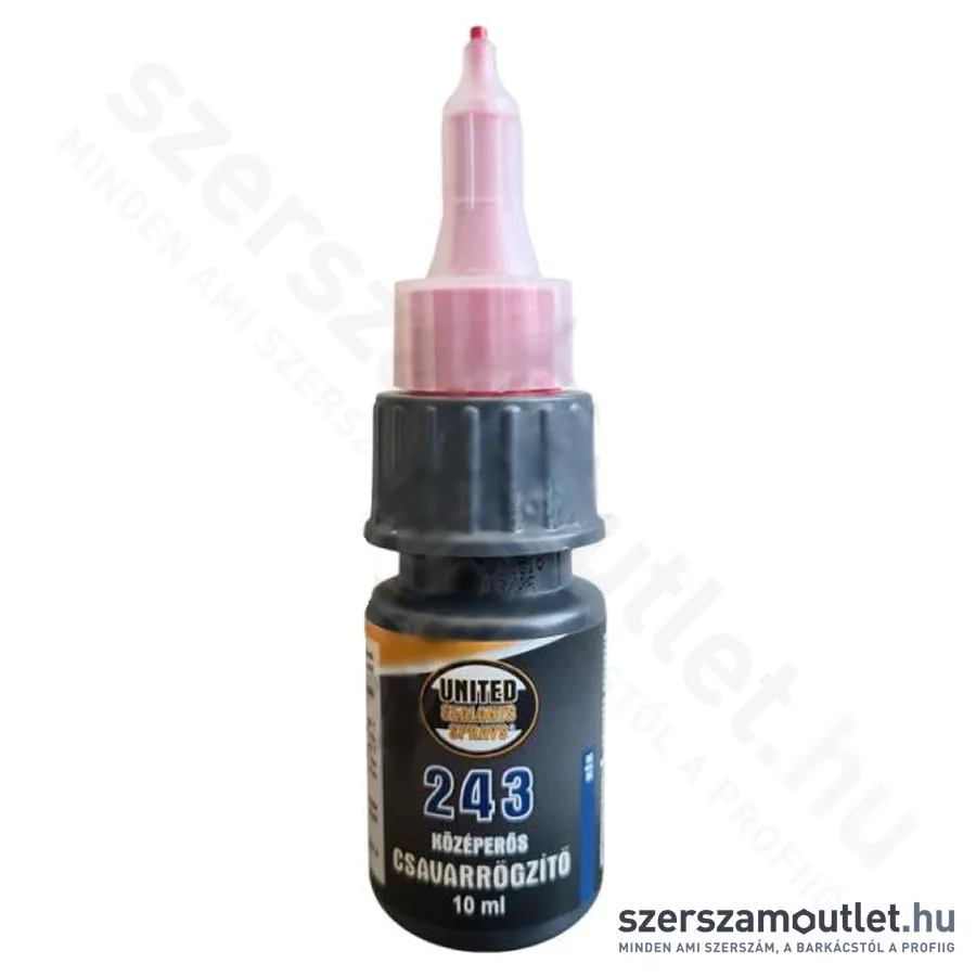 UNITED SEALANTS 243 Középerős csavarrögzítő ragasztó 10ml (Kék) (US3140)