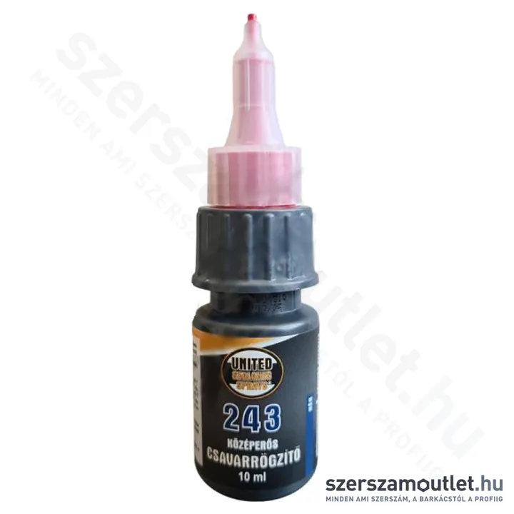 UNITED SEALANTS 243 Középerős csavarrögzítő ragasztó 10ml (Kék) (US3140)