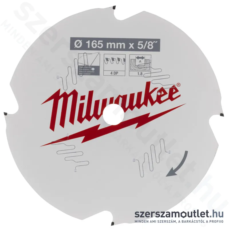 MILWAUKEE Körfűrészlap hordozható gépekhez 165mm (4932493217)