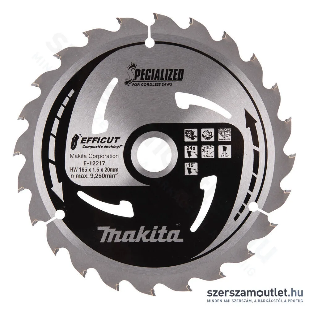 MAKITA EFFICUT akkus körfűrésztárcsa KOMPOZIT 165x20mm Z24 (E-12217)