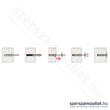 FISCHER SX Plus Műanyag dübel 8x40mm [1200db/vödör] (567899)