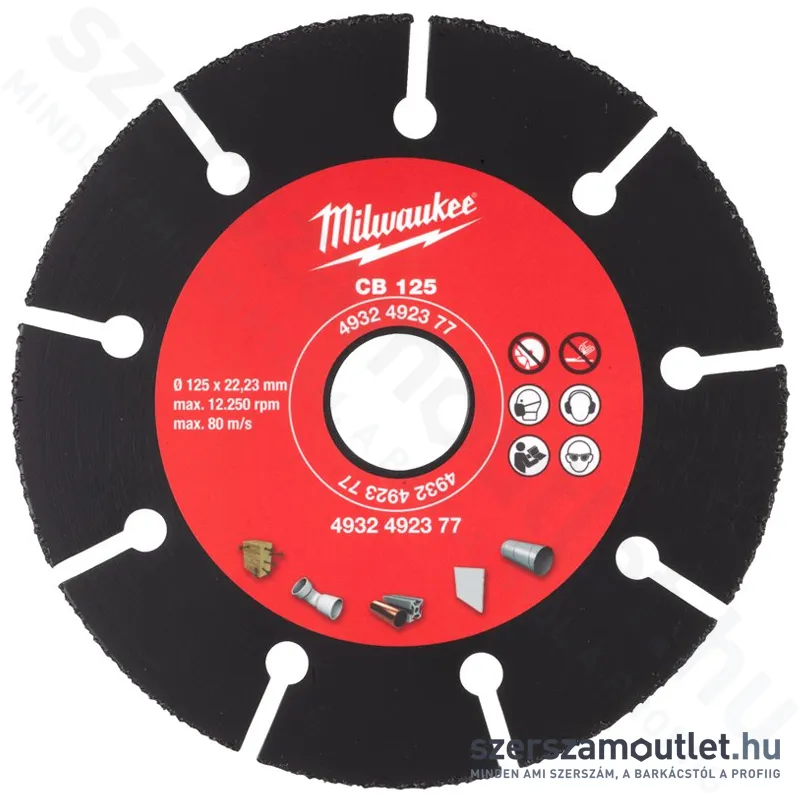 MILWAUKEE CB 125 MM Karbid vágókorong 125mm (4932492377)
