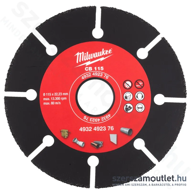 MILWAUKEE CB 115 MM Karbid vágókorong 115mm (4932492376)