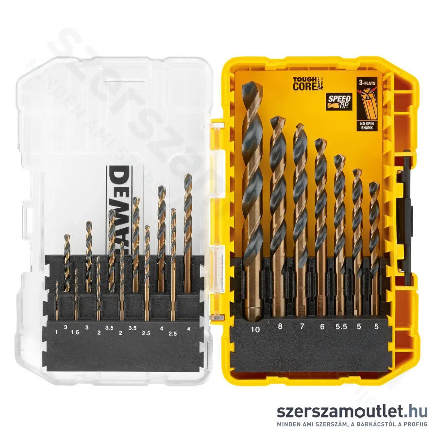 DEWALT Black&Gold HSS-G Fémfúró készlet 1-10mm, 19db-os (DT70728-QZ)