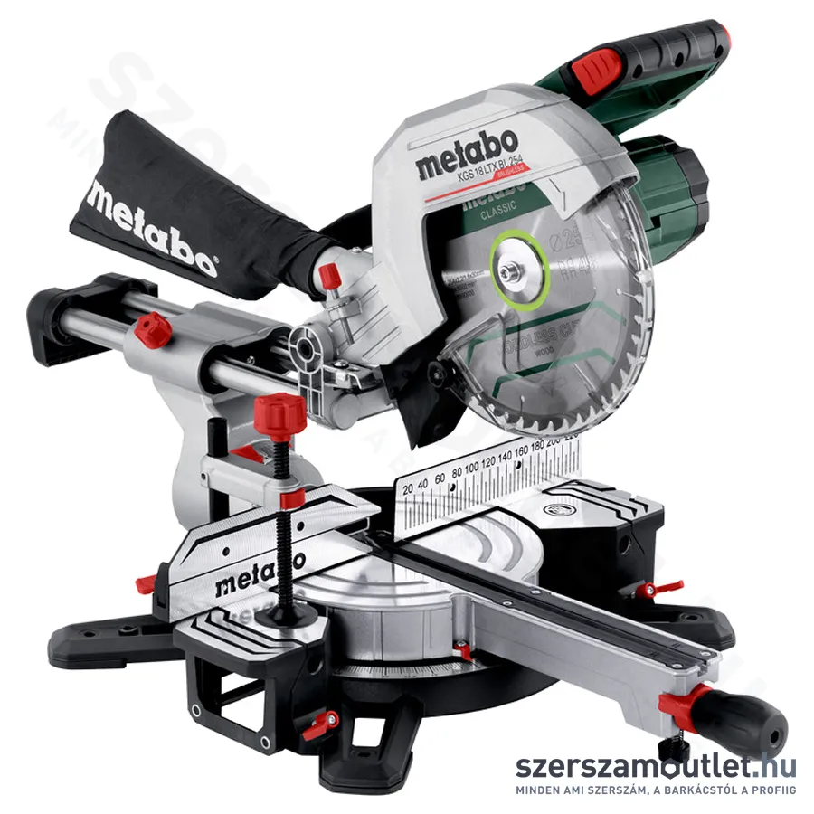 METABO KGS 18 LTX BL 254 Akkus szénkefementes gérvágó 18V (lágyindítás) (Akku és töltő nélkül)