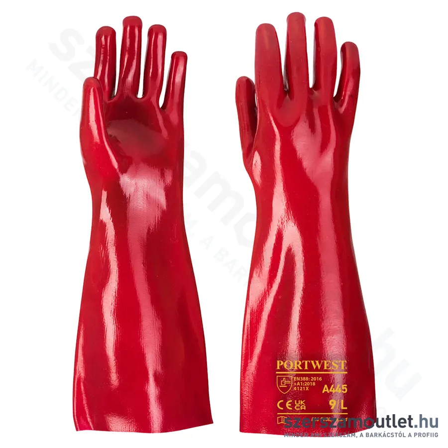 PORTWEST A445RER Kesztyű PVC hosszú szárú kesztyű 45cm (A445RERXL)