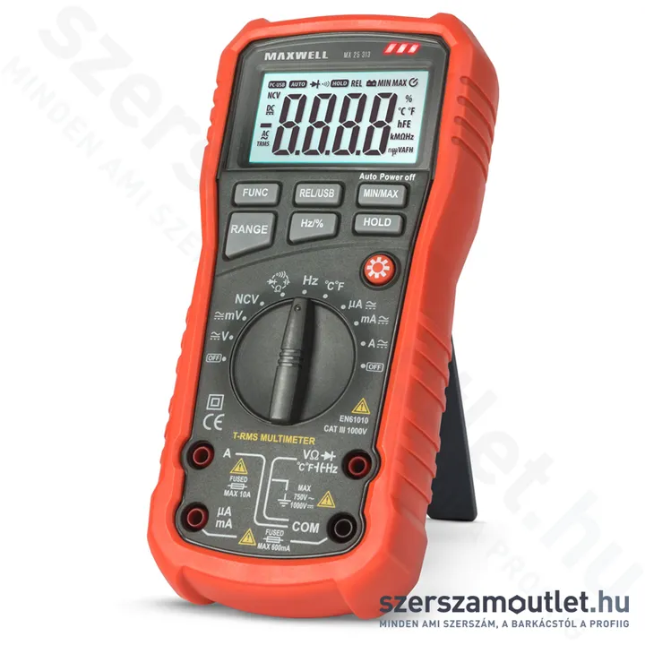 MAXWELL Digitális multiméter hőmérsékletméréssel (25313)