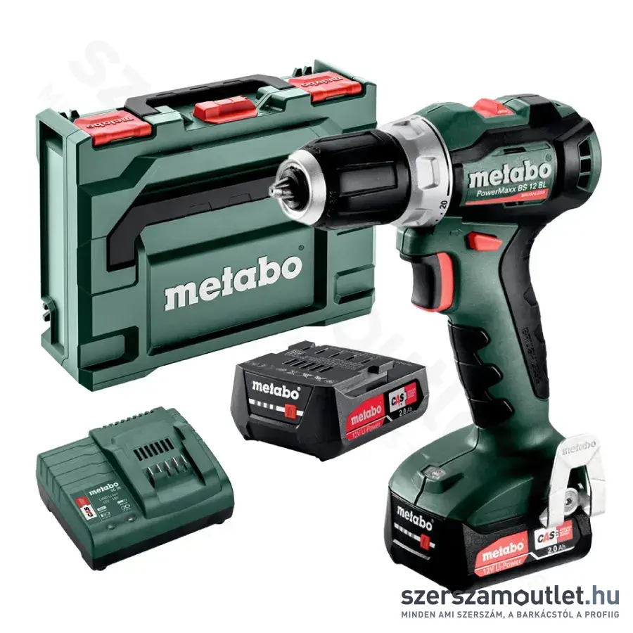 METABO PowerMaxx BS 12 BL Akkus fúró-csavarozó metaBOXban (2x2,0Ah/12V)