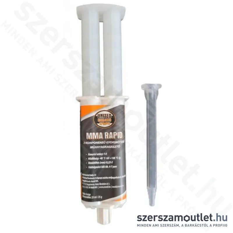 UNITED SEALANTS MMA Rapid műanyagragasztó 25ml (US3150)
