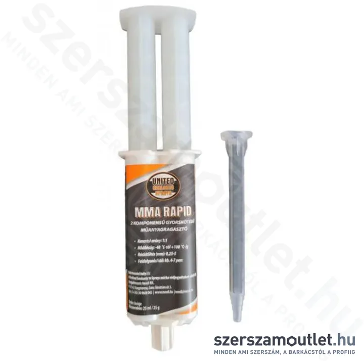UNITED SEALANTS MMA Rapid műanyagragasztó 25ml (US3150)
