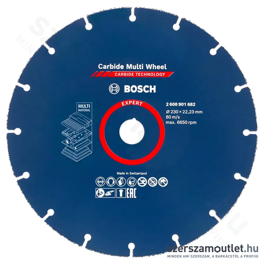 BOSCH Expert Karbid multi vágótárcsa 230x22,23mm (2608901682)