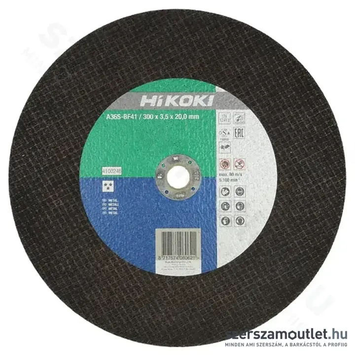HIKOKI HITACHI Vágókorong inox 300x3,5x20mm 1db (4100246-1) (4100246)