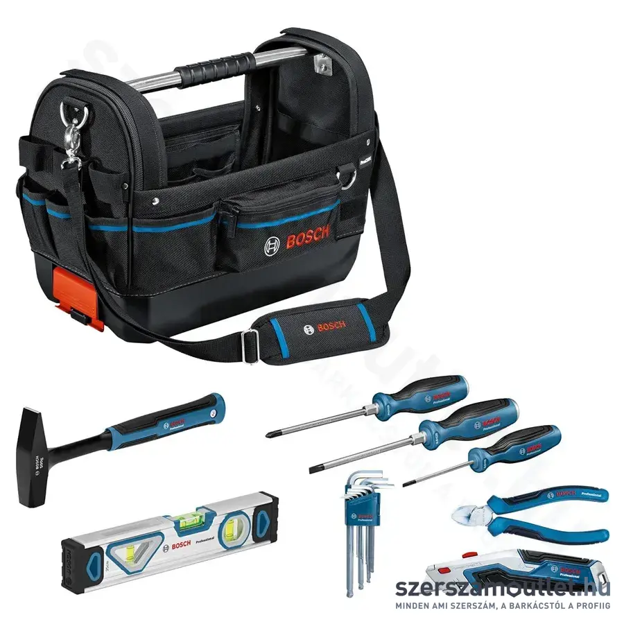 BOSCH Professional GWT 20 szerszámtáska és kéziszerszám készlet 8db-os (1600A02H5B)