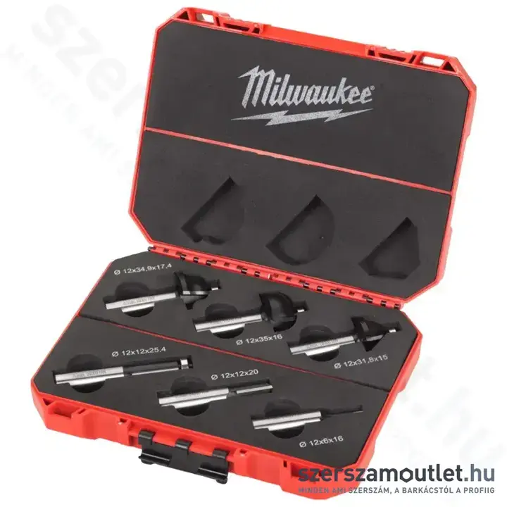 MILWAUKEE Felsőmaró készlet 6 részes (12mm) (4932493578)
