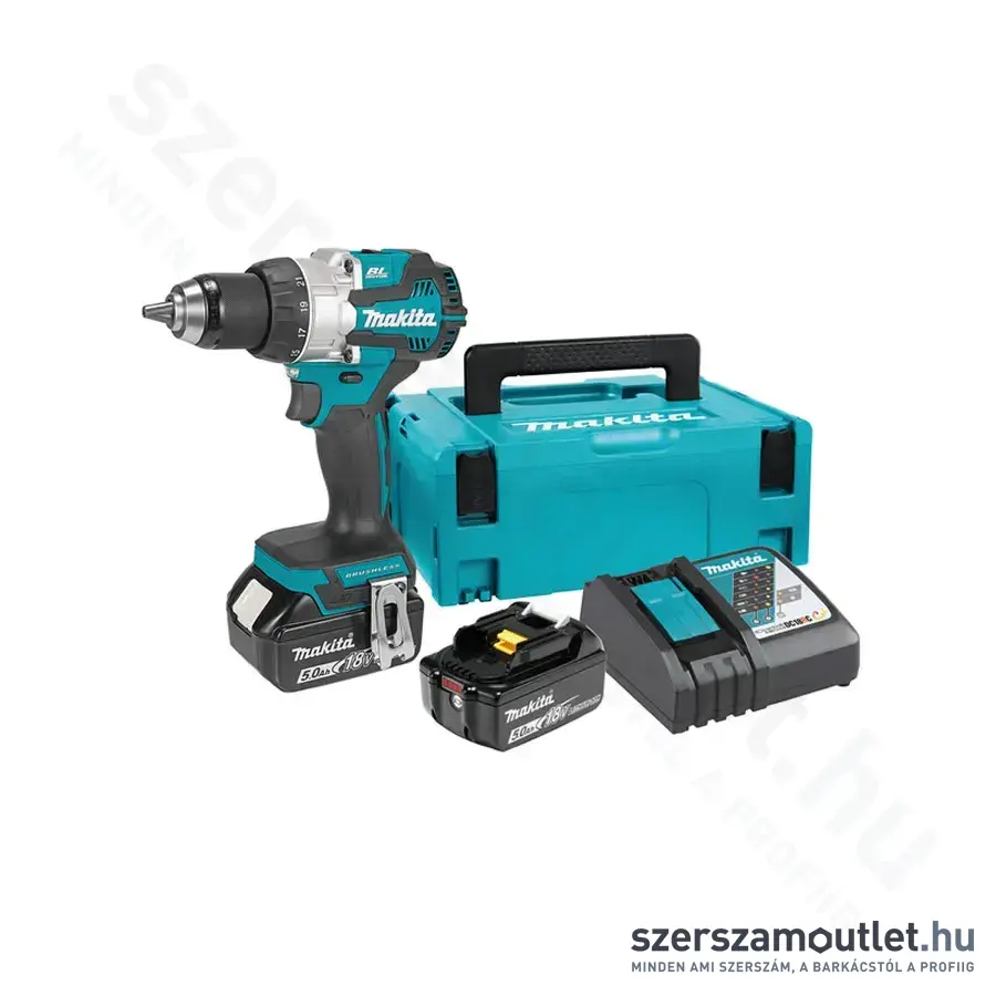 MAKITA DDF489RTJ Akkus szénkefementes fúró-csavarbehajtó (2x18V/5.0Ah)