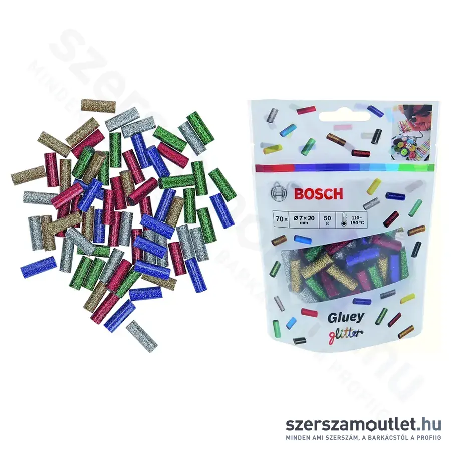 BOSCH Gluey Ragasztórúd 7x20mm (Csillámos) (2608002006)