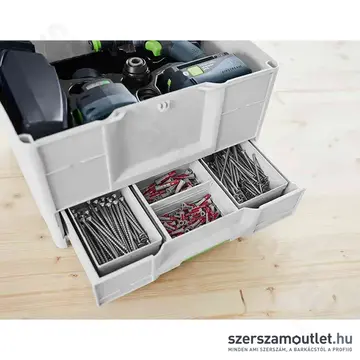 FESTOOL Systainer³ SYS3-COMBI M 287 fiókos műanyag láda systainer