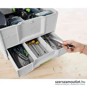 FESTOOL Systainer³ SYS3-COMBI M 287 fiókos műanyag láda systainer