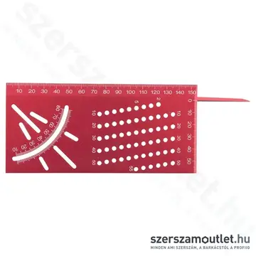 FORTUM Asztalos T-derékszög ALU, lézer gravírozott, mm beosztás, 215mm