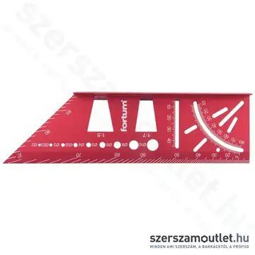 FORTUM Asztalos T-derékszög ALU, lézer gravírozott, mm beosztás, 215mm
