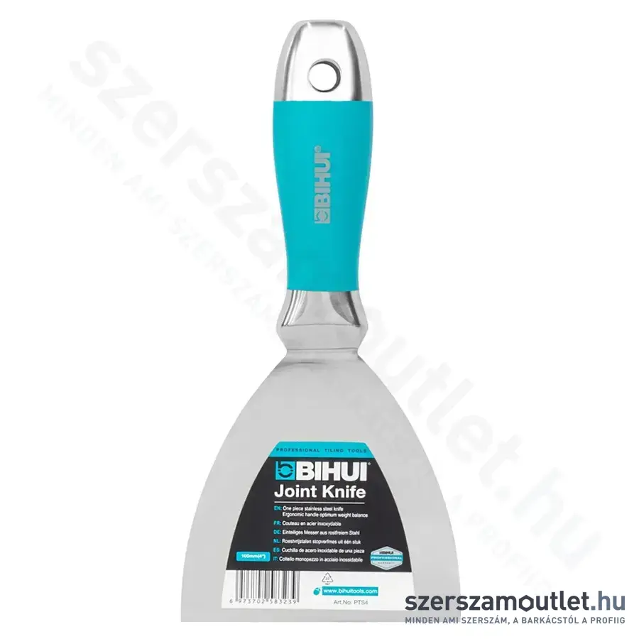 BIHUI Rozsdamentes Spatulya egybeöntött nyél, Soft 100mm (PTS4)