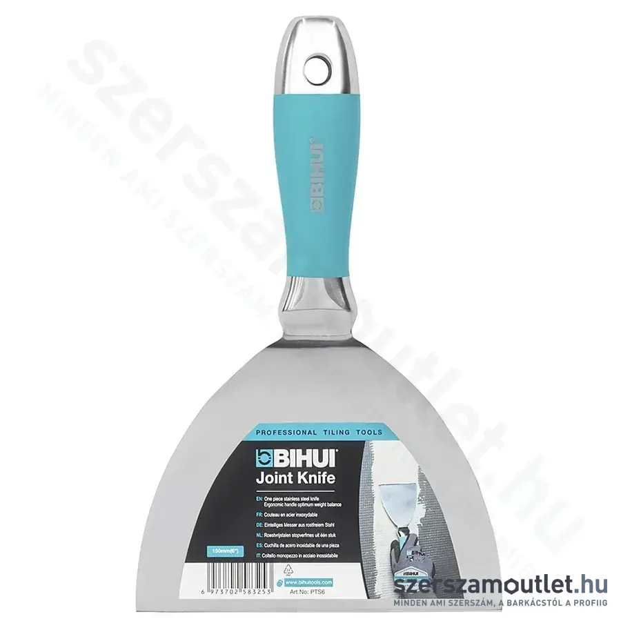 BIHUI Rozsdamentes Spatulya egybeöntött nyél, Soft 150mm (PTS6)