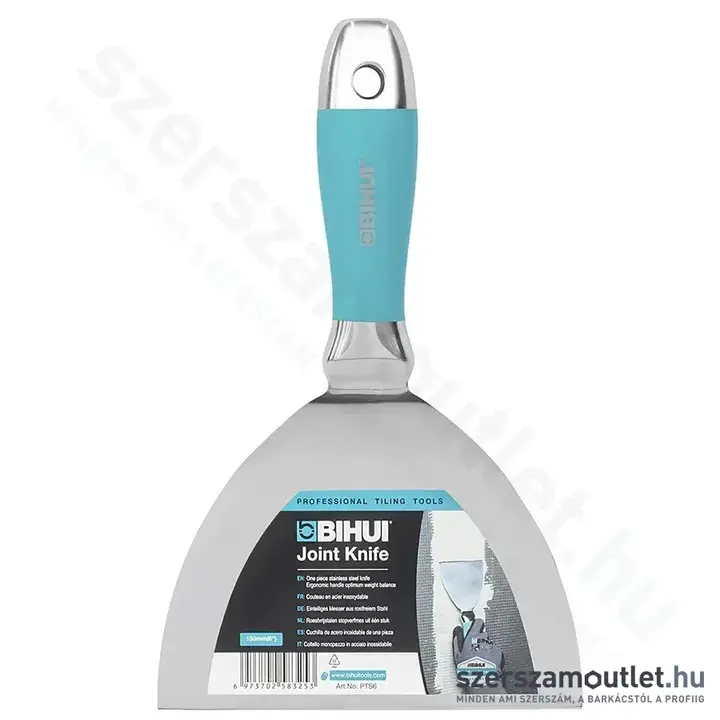 BIHUI Rozsdamentes Spatulya egybeöntött nyél, Soft 150mm (PTS6)