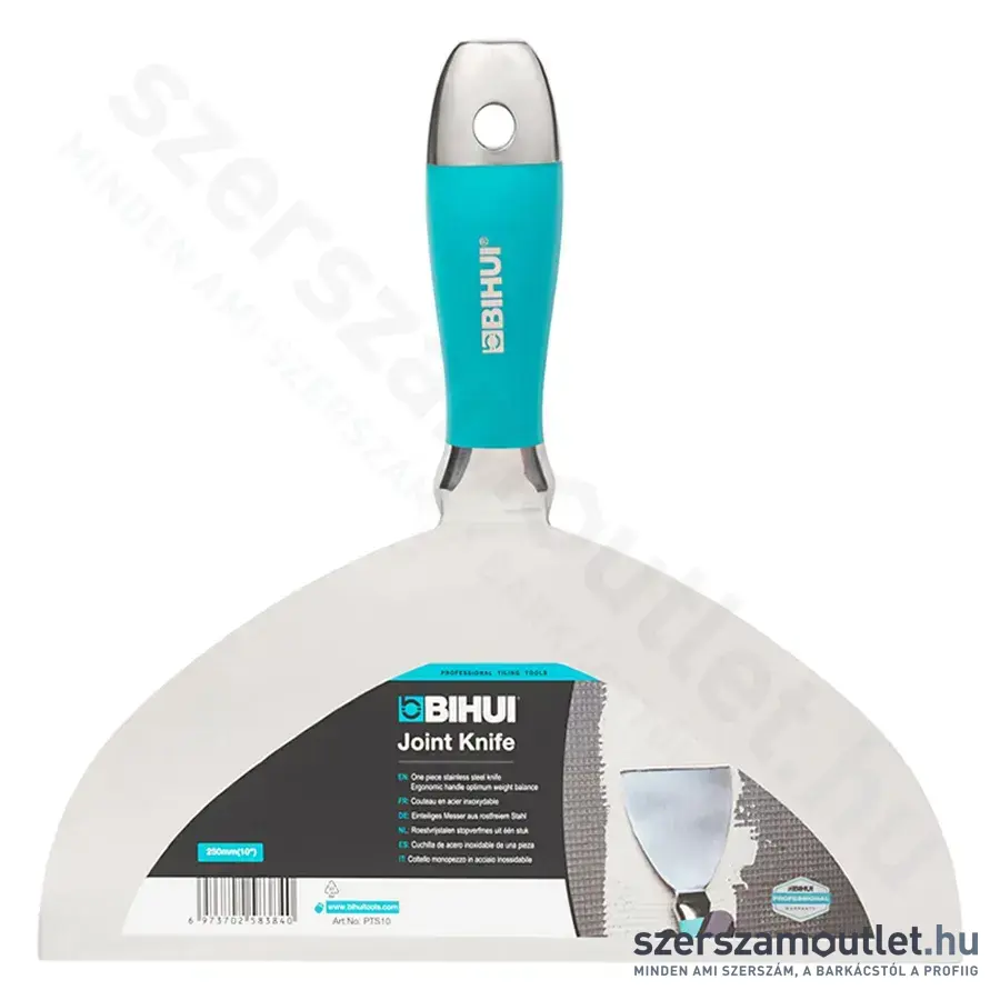 BIHUI Rozsdamentes Spatulya egybeöntött nyél, Soft 250mm (PTS10)