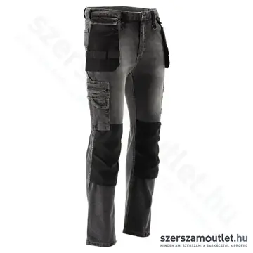YATO Munkavédelmi farmer, hosszú, 17 zsebes (Szürke/Fekete)