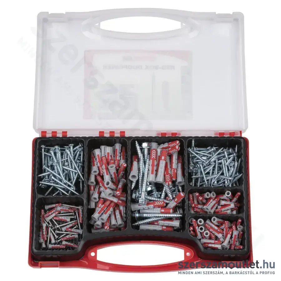 FISCHER Red-Box DUOPOWER Műanyag dübel + csavar készlet [280db/doboz] (536091)