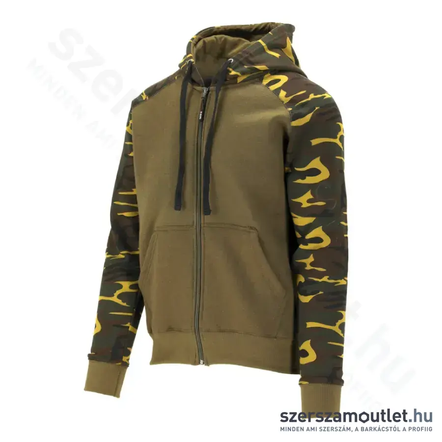 YATO MORO Munkavédelmi cipzáras kapucnis pulóver (Camo)